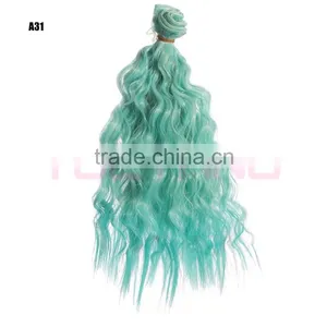Low Price Blonde Synthetic Wavy Hair Extensions Weft Pieces Weaving Factory thumbnail-2