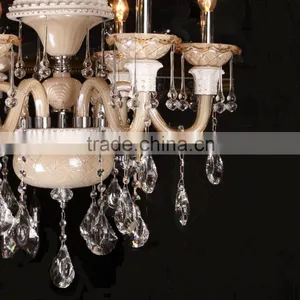 Medium Brown Candle Chandelier Crystal Pendant thumbnail-6