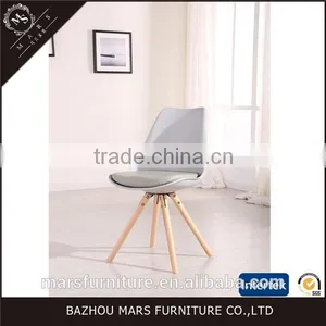 Cheap Wood Leg Green Plastic Chair thumbnail-6