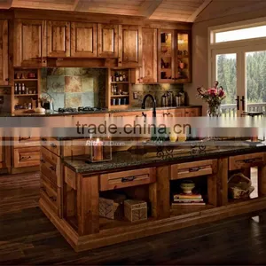 Solid Wood Kitchen Cabinets With Stainless Steel Kitchen Sink thumbnail-5