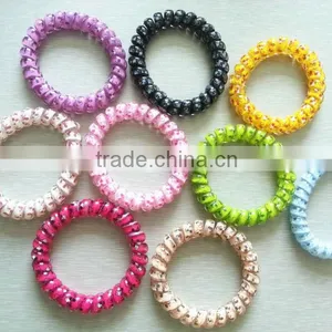 2014 New Pattern Elastic Telephone Line Hair Ties for Kids thumbnail-1