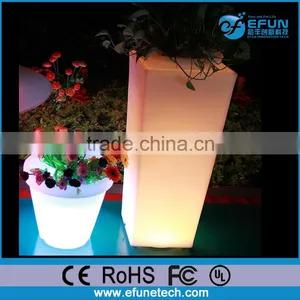 Remote Control Plastic Lighted Outdoor Decorating Rgb Color Changing Solar Led Flower Pot thumbnail-1