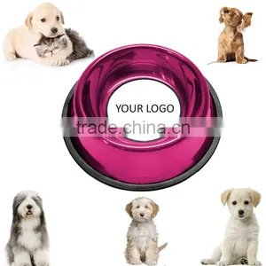 Non-Embossed Non-Tip Dog Bowl, Raspberry thumbnail-1