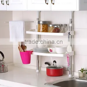 Kawachi Multifunction Home Stainless Steel Kitchen Shelving Storage Rack Dish Rack thumbnail-1