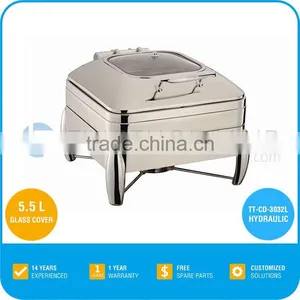 Chafing Dish Yufeh - 5.5 L, Glass Cover, Hydraulic Hinge, TT-CD-3032L thumbnail-1