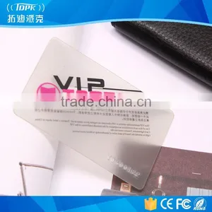 Transparent Loyalty Business Printable Plastic Pvc Card thumbnail-2