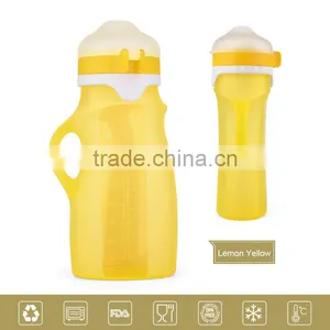 Refillable Squeeze Bpa Free Silicone Baby Food Tubes With Nozzle thumbnail-3
