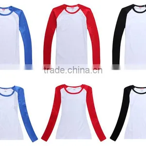 2015 New Fashion Blank Raglan t Shirt Wholesale Long Sleeve Raglan T-shirt thumbnail-1