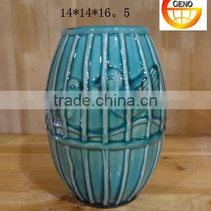 Cylinder Decorative Vase for Hotel With Two Birds thumbnail-1