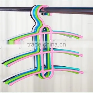 Wholesale Stock Small Order Plastic Magic Fishbone Shaped Hanger With 3layers thumbnail-1