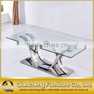 2017 Latest Stainless Steel Marble Dining Table Dining Furniture thumbnail-5