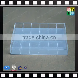High Quality Acrylic Cosmetic Organizer Tray Makeup Tray With Dividers, Acrylic Cosmetic Makeup Display Tray thumbnail-1