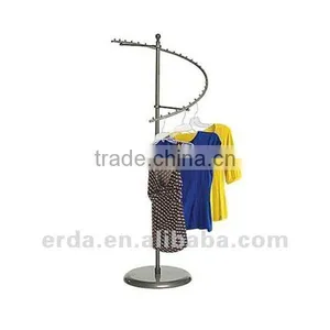 Raw Steel Spiral Clothes Rack Retail Store Display thumbnail-1