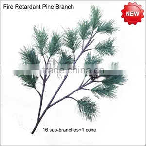 Plastic Pine Branch With Cone thumbnail-1