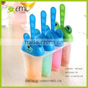 4 Set Diy Cartoon Style Plastic Ice Cream Mold and Juice Mould With Print Logo thumbnail-3