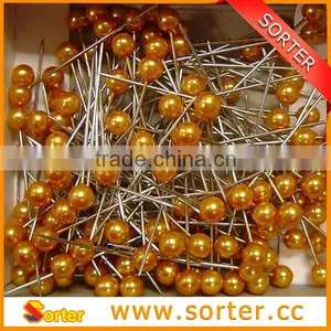 Wholesale 38mm Pearl Silver Head Pin Corsage Pearl Head Pin thumbnail-3