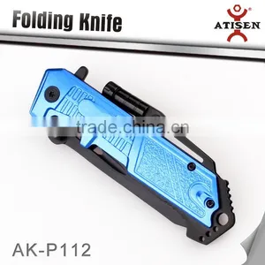 New Design Folding Knife With LED 3Cr13 Blade Aluminium Handle Outdoor Camping Knife thumbnail-4
