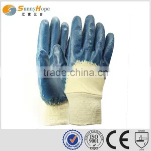 Sunnyhope 3/4 Coated Blue Interlock Nitrile for Industrial Gloves thumbnail-1