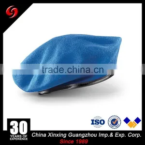 2017 Cow Leather Binding 100% Wool Beret for Police Army Military thumbnail-1
