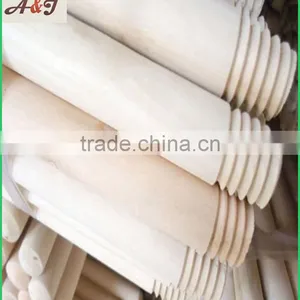 Top Quality Natural Wooden Broom Handle With Italian Thread thumbnail-2