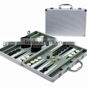 Backgammon In Aluminum Case / Chess and Backgammon thumbnail-1