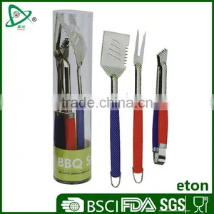 3pcs Stainless Steel Cool Bbq Grill Accessory With Plastic Handle thumbnail-1