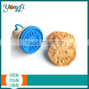 Customized Promotion FDA Silicone Cookie Stamp Concrete Mould thumbnail-1