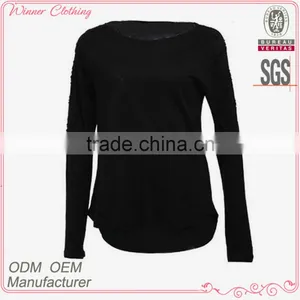 New Design Fashion Cotton Knitting Cotton Long Sleeves Fabric Combination Direct Manufacturer High Quality Skirt Matching Blouse thumbnail-1