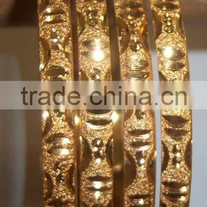 Gold Plated BANGLE Bracelet Set thumbnail-1