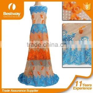 Fashionable Muti-color French Lace Fabric French Lace Wedding Dress for Ladies FL0246 thumbnail-1