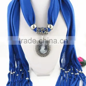 2016 Black Enamel Heart Charm Pendant Long Scarves Solid Black Costume Long Scarves Diy Custom Black Pendant Scarves thumbnail-2