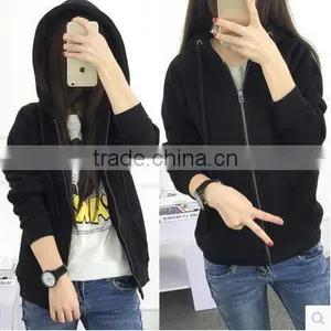 Fleece the Spring and Autumn Period and the Han Edition Loose Woman Thin Cardigan bf Leisure Joker Zipper 2017 New Tide Sport thumbnail-2