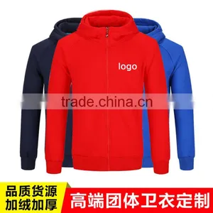 2017 Wholesale Promotion Fashion Design Cheap Zipper Hoodies for Sports thumbnail-5