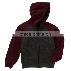 Wholesale Bulk OEM Plain High Quality Fashion Cheap Custom Solid Pullover Kids Hoodies thumbnail-1