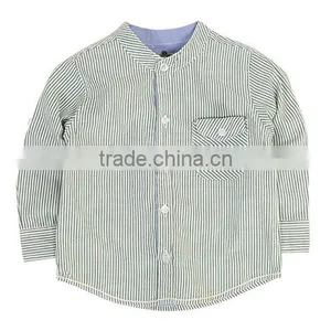 Good Quality Kids Clothing Wholesale Cheap Little Boy Long Sleeve Striped Dress Shirt thumbnail-4