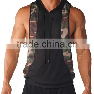 Hot Sale Sports Men's Body Building Hoodie Wear Custom Gym Singlets thumbnail-2