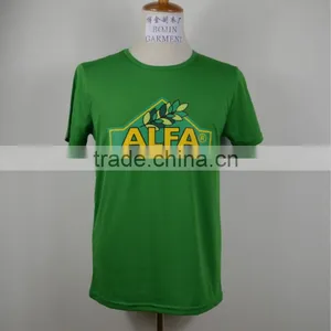 2014 Fashion Green Color Design Polyester Dry Fit Sports t Shirt for Men thumbnail-1