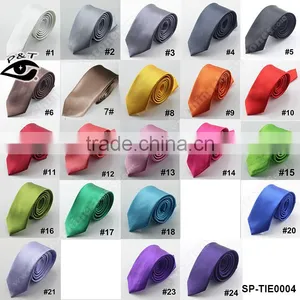 22 Colors NECK TIE SILK TIE SKINNY SOLID NECK TIE thumbnail-1