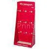 Light Weight Customized Red Cardboard Display Counter With 9 Hooks For Jewelry , UV Inks thumbnail-1