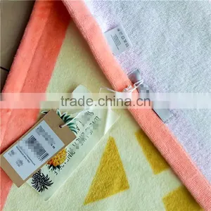 Popular Pineapple Pattern Print Beach Towel With Custom Tag thumbnail-4
