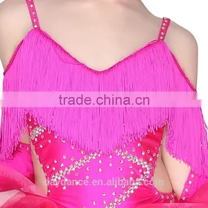 Children Ballroom Dance Wear Fringed Girls Competition Dance Dress thumbnail-5