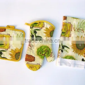 Garden Design With Good Quality Kitchen Towel, Cotton Oven Mitt and Pot Holder thumbnail-2