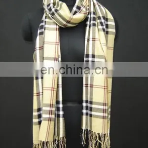 (Super Deal) Viscose Check Stole thumbnail-1
