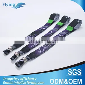 Hot Sale Cool Custom Metallic Woven Event Wristband thumbnail-1
