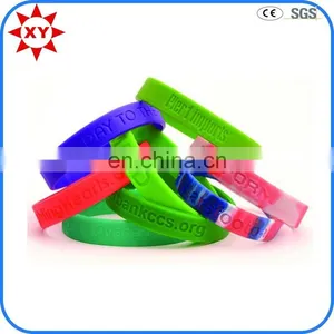 220mm Colorful Silicone Cheap Customized Fabric Wristband thumbnail-1
