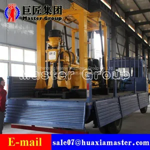 XYX-3 Wheeled Hydraulic Core Drilling Rig Wheels Portable Drilling Machine thumbnail-1