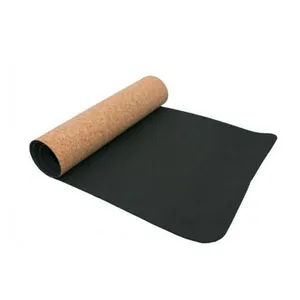 Natural Rubber Cork Material and Burlywood Color Cork Yoga Mat thumbnail-1