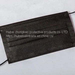 Disposable Non-woven Four Layer Pure Black Activated Carbon Mask thumbnail-1