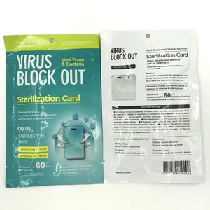 Wholesale Portable Daily Care Air Purification Protective Card With Lanyard Antibacterial Sterilization Card thumbnail-1