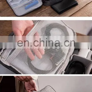 Fashion Cable Organizer Bag Digital Storage 3-layer Multi-Functional Travel Electronics Accessories Bag thumbnail-3